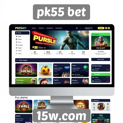 Análise da interface do site pk55 bet